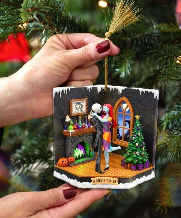 Love'S Embrace - Personalized Couple Acrylic Ornament For Christmas