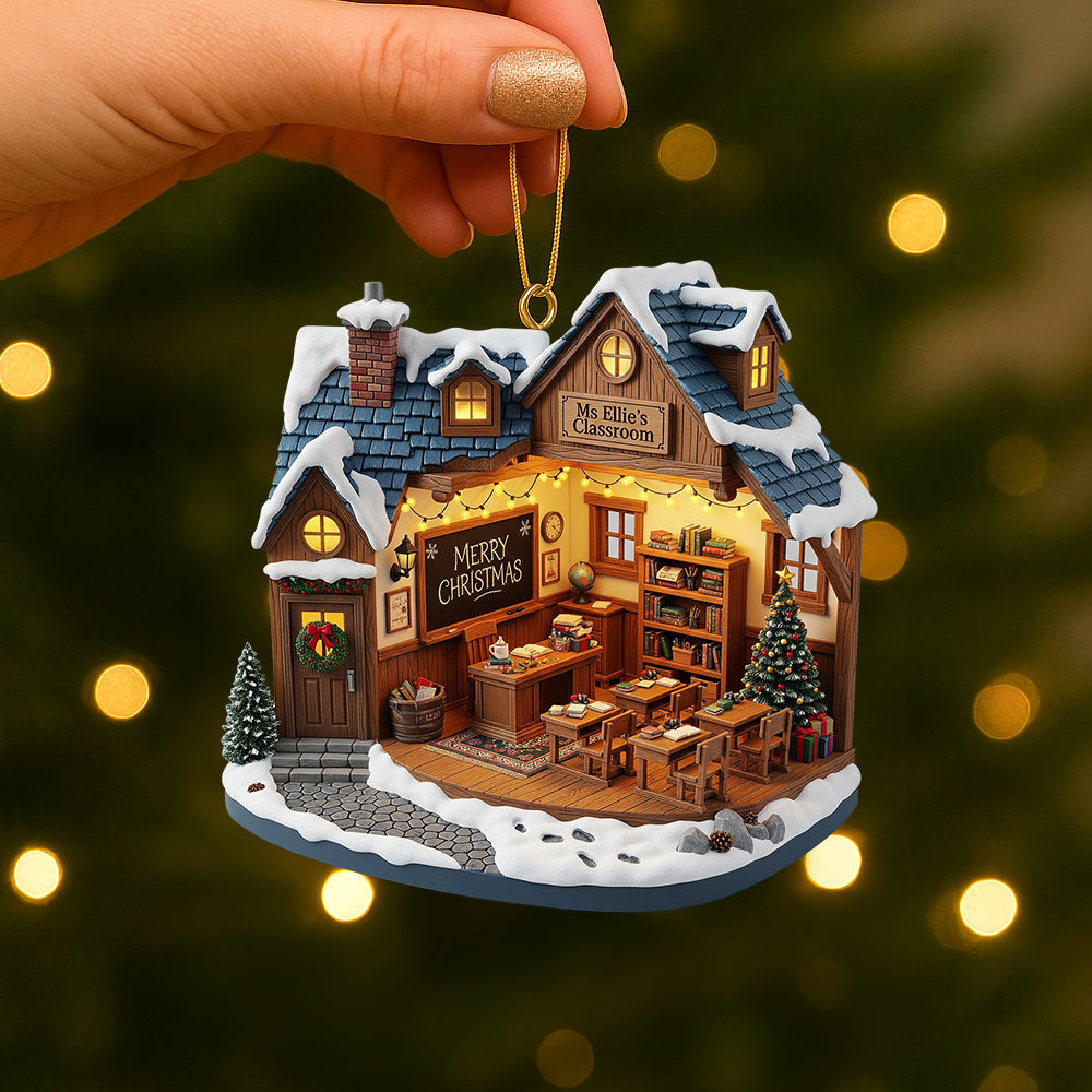 “Celebrate Teaching Excellence With A Personal Touch” - Teacher Miniature Classroom Ornament - Personalized Gift For Educators - Image 2