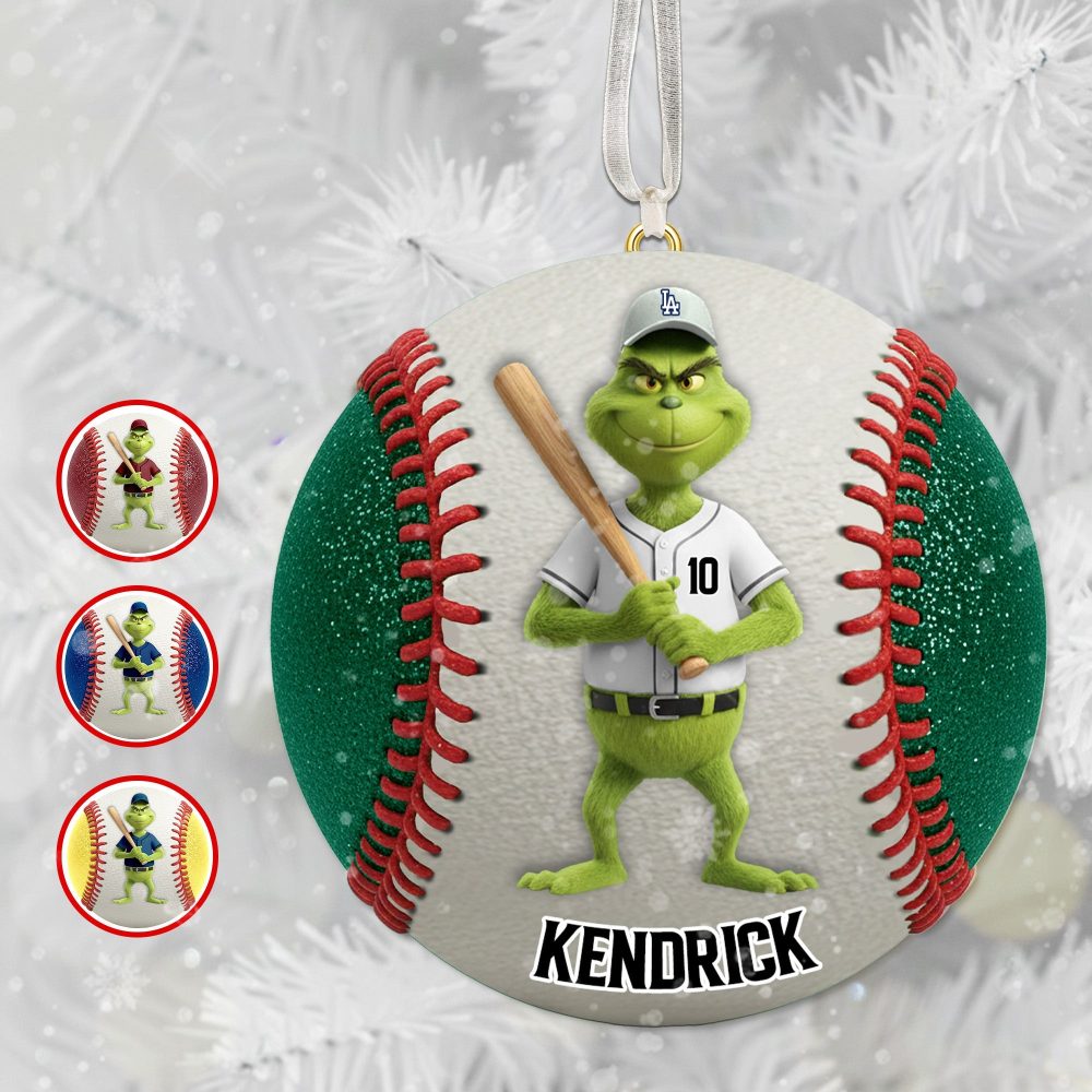 “Hit A Home Run With Your Holidays!” - Personalized Softball Ornament - Gift For Sports Lovers - Image 2