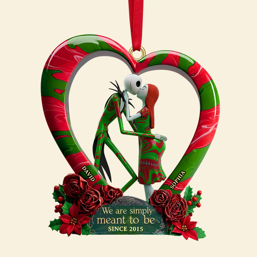 “We Are Simply Meant To Be” - Personalized Christmas Ornament For Couples - Custom Gift For Loved Ones - Image 5