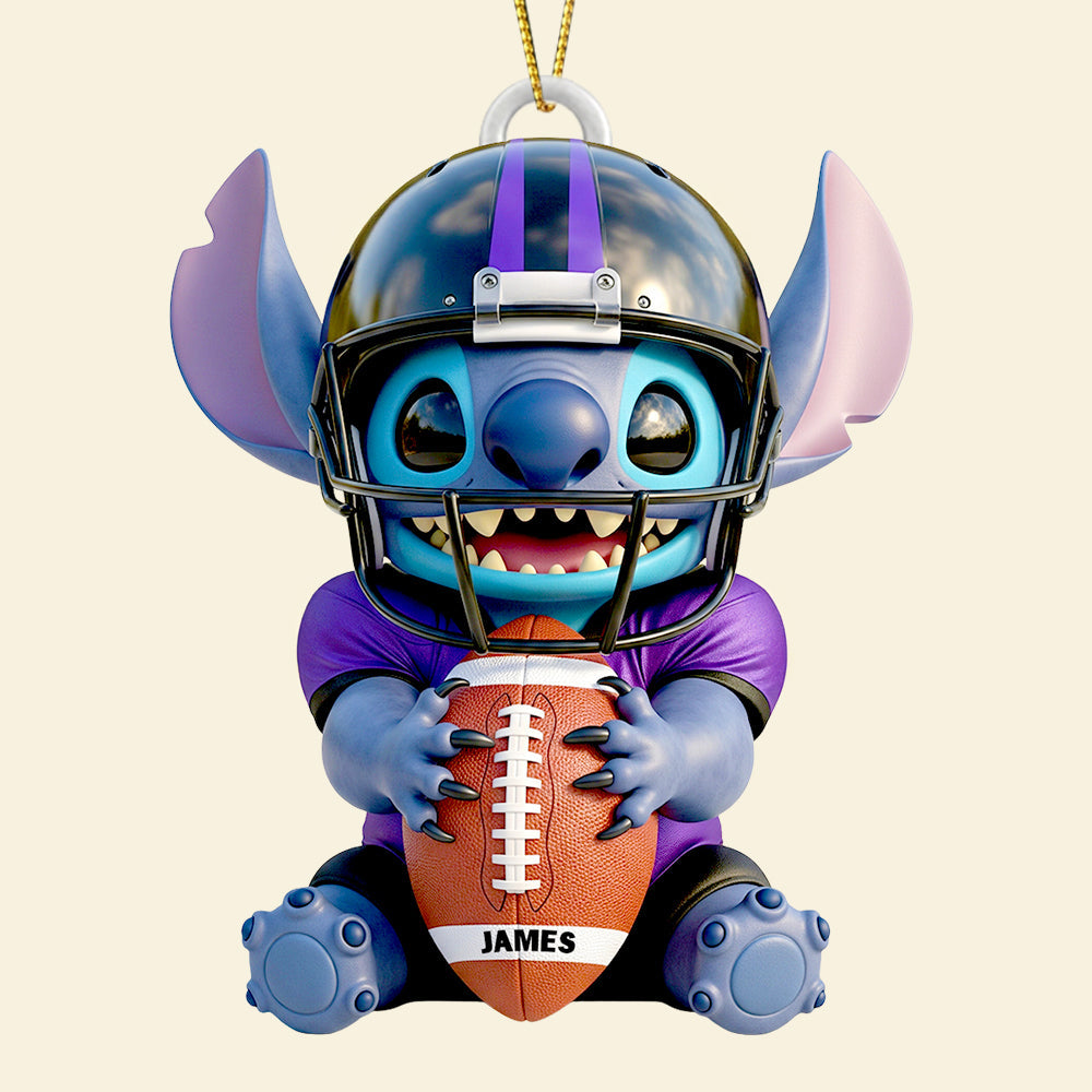 “Score Big With Personalized Touch!” - Tropical Alien Ornament, Custom Gifts For Sports Fans - Image 3