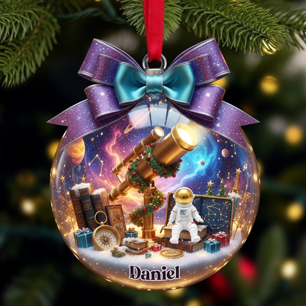 Explore The Universe - Personalized Telescope Night Sky Ornament - Unique Gift For Astronomy Lovers - Image 3