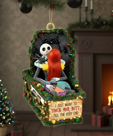 I Just Want To Touch Your Butt - Personalized Deathly Love Christmas Ornament For Couples