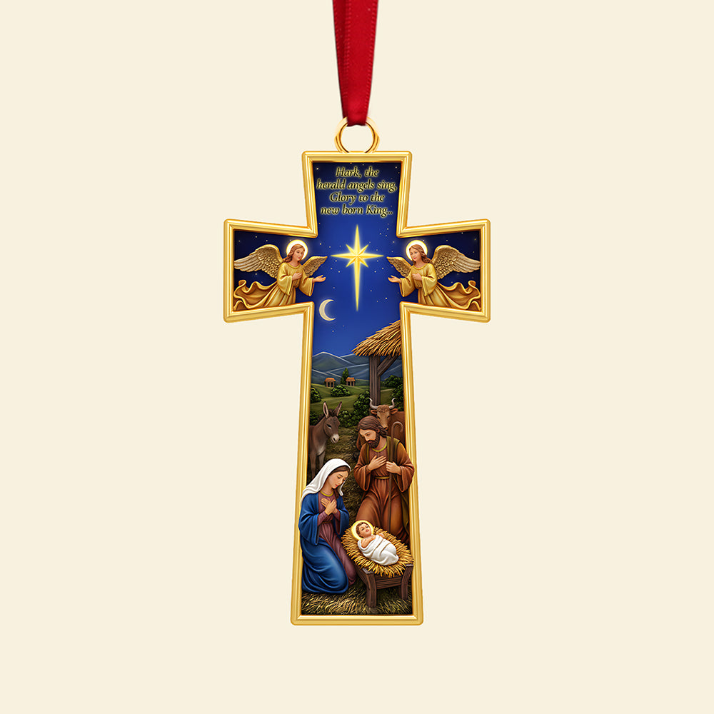 Celebrate The Birth Of Jesus - Personalized Jesus Christmas Acrylic Ornament - Image 4