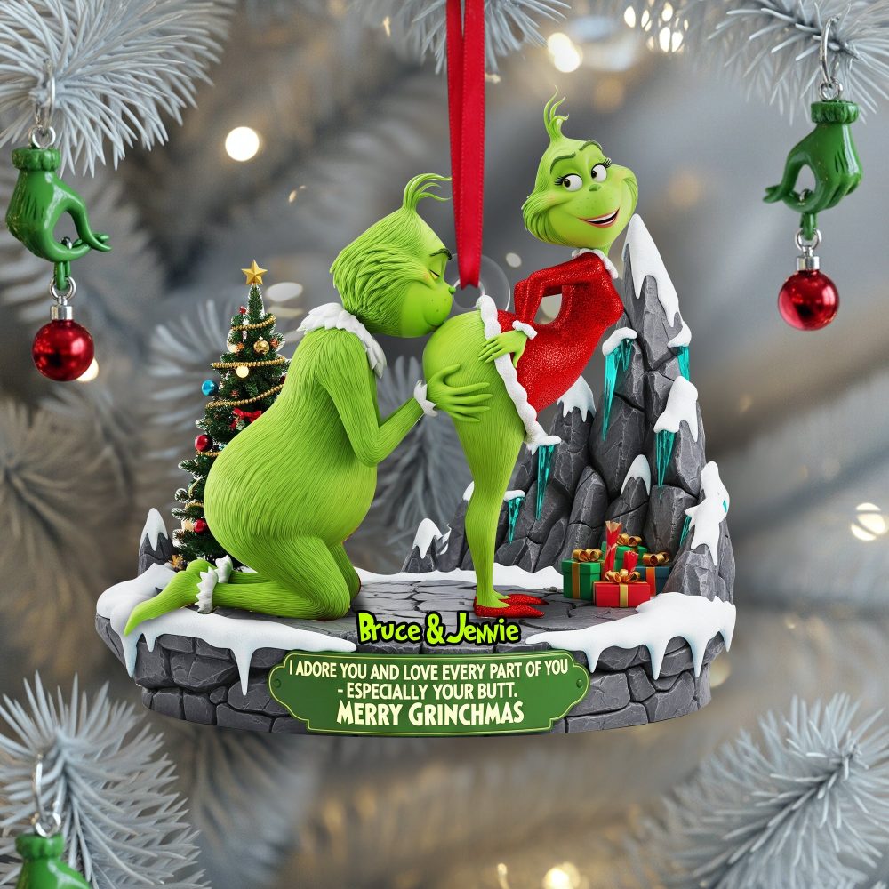 Adore Every Part Of You - Funny Green Couple Ornament - Personalized Christmas Gift For Couples - Image 3