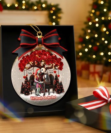 “Till Death Do Us Part” – Personalized Christmas Ornament For Couples