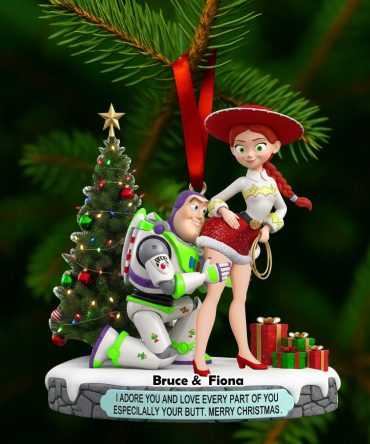 I Adore You - Playful Animated Ornament - Personalized Gift For Couples