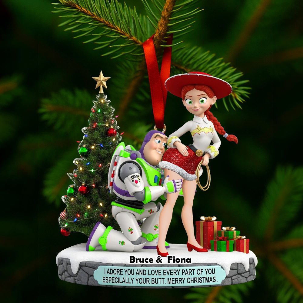 I Adore You - Playful Animated Ornament - Personalized Gift For Couples