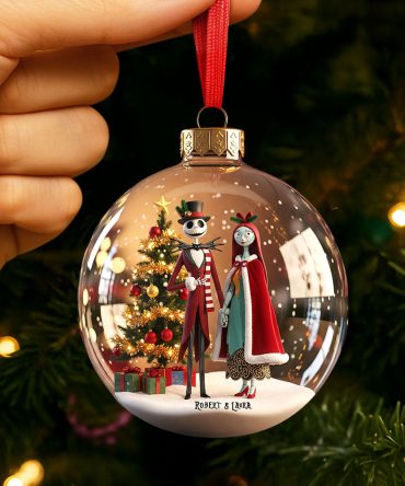 “Celebrate Love This Halloween!” - Spooky Couple Ornament - Personalized Gift For Couples