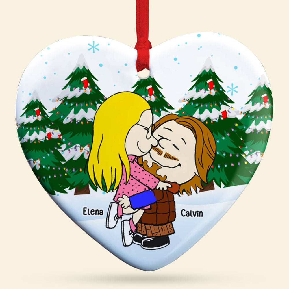 Custom Romantic Couple Ceramic Ornament - Perfect Valentine'S Day Gifts - Image 4
