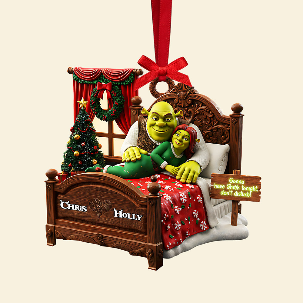Naughty Couple Christmas Acrylic Ornament - Personalized Gift For Couples - Image 4