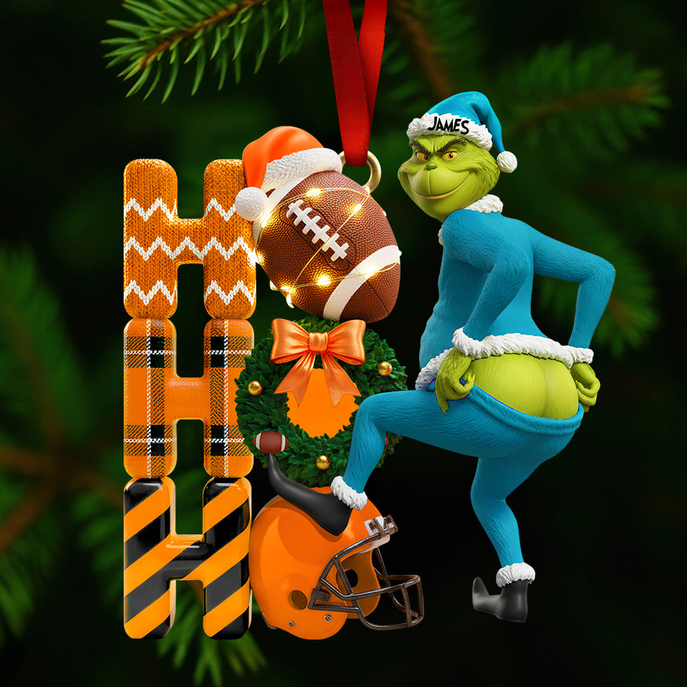 Merry & Cheeky Holiday Cheer - Personalized Grinch Christmas Ornament - Image 3