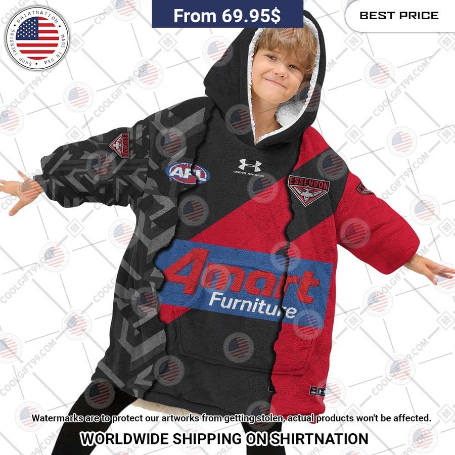 Essendon Bombers Mix Hoodie Blanket - Image 4