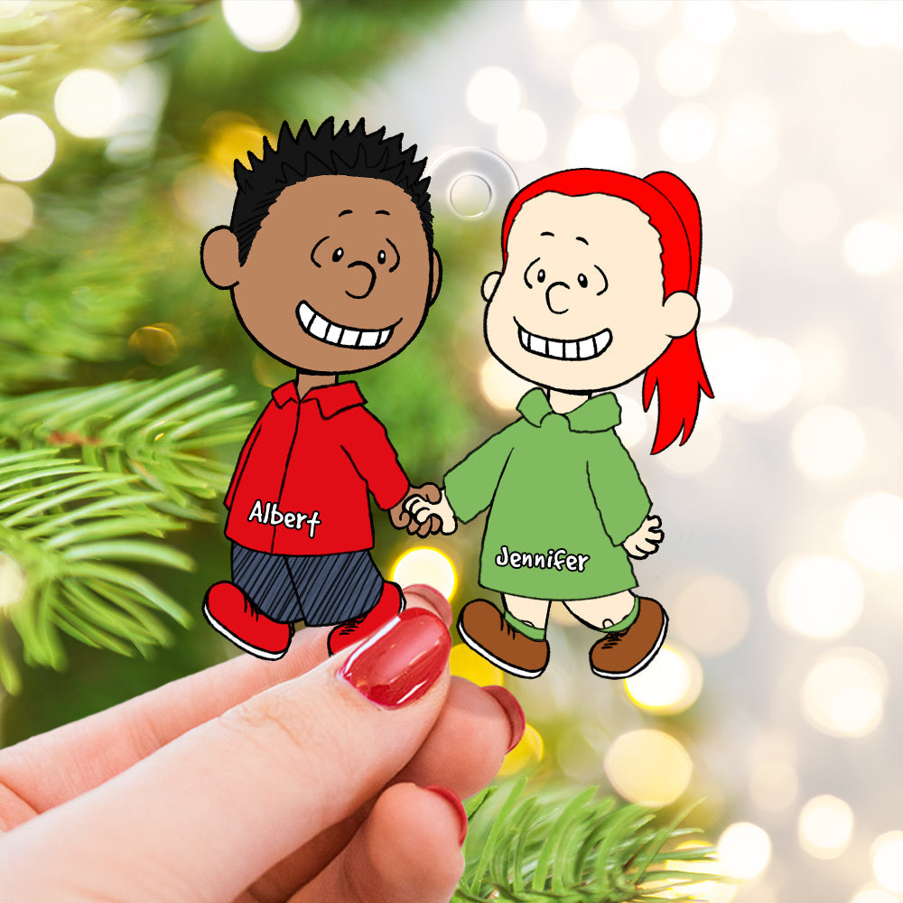 Love, Joy & Togetherness - Personalized Santa Claus Couple Ornament - Image 14