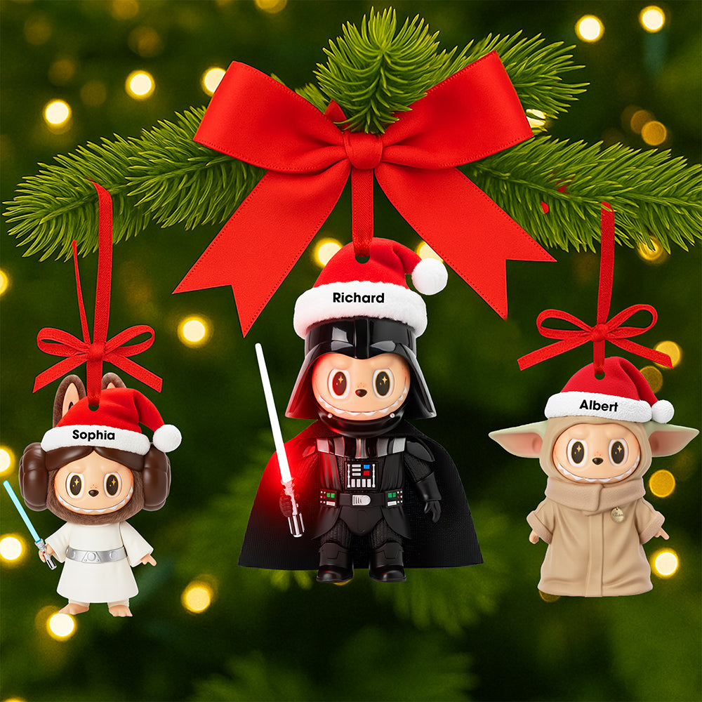“Celebrate The Cosmos With Our Cute Space Warriors!” – Personalized Christmas Ornament, Perfect Gift For Cosmic Lovers - Image 2