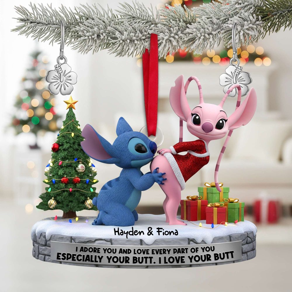 I Adore You - Personalized Christmas Couple Ornament