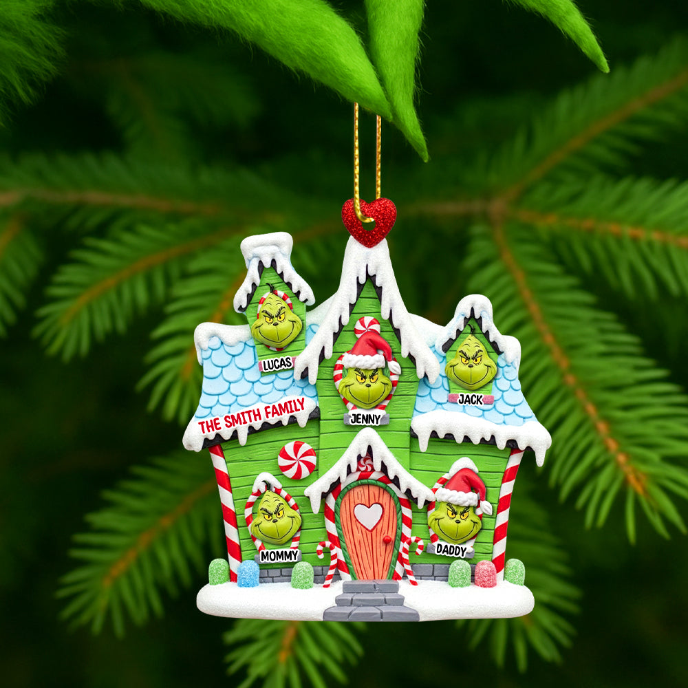 Celebrate Family Joy With Our Grinch-Inspired Christmas Ornament - Personalized Gift For Loved Ones - Image 2