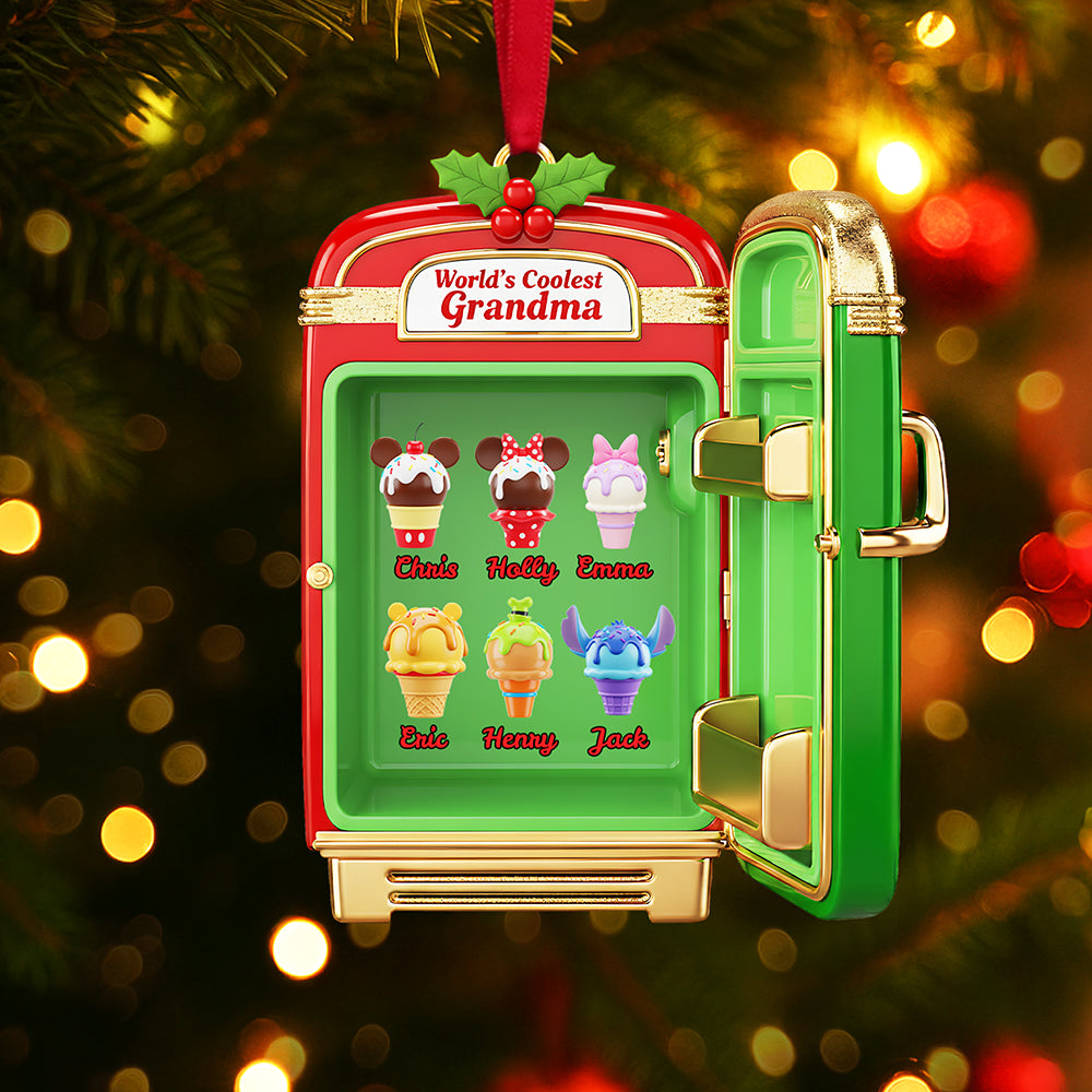 World'S Coolest Grandma Christmas Ornament - Personalized Gift For Grandma - Image 3