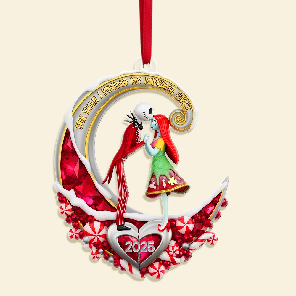 The Year I Found My Missing Piece - Personalized Acrylic Ornament - Perfect Gift For Couples & Loved Ones - Image 3