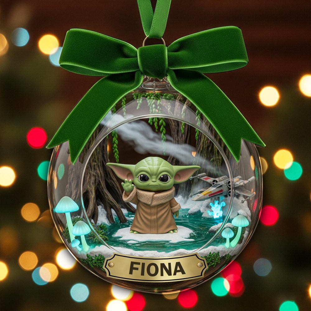 “For The Cosmic Lovers – A Magical Touch For Your Tree” - Fantasy Fans Christmas Ornament, Personalized Gift For Star Wars Enthusiasts