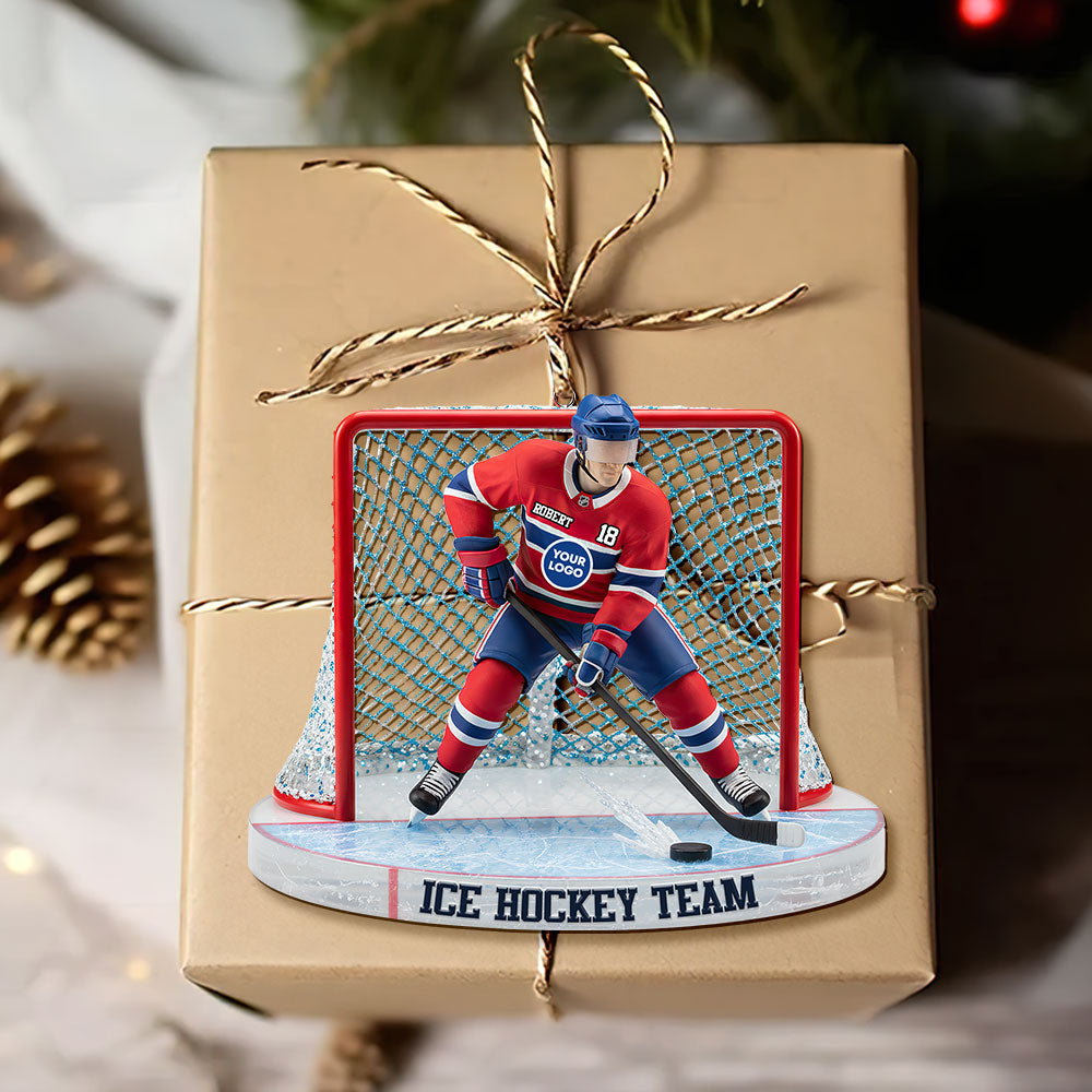 Scoring Memories With Every Shot - Personalized Ice Game Ornament - Custom Gift For Sports Enthusiasts - Image 5