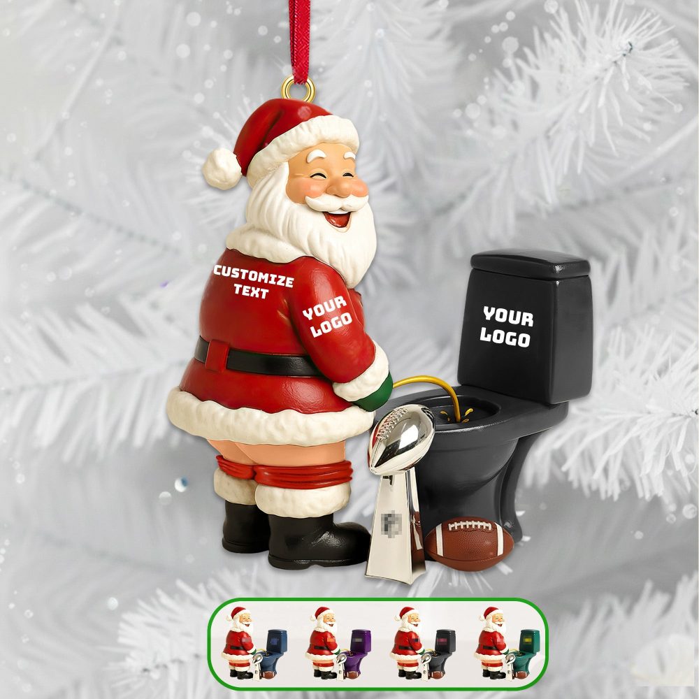 Funny Santa Christmas Ornament - Personalized Gift For Sports Lovers - Image 2
