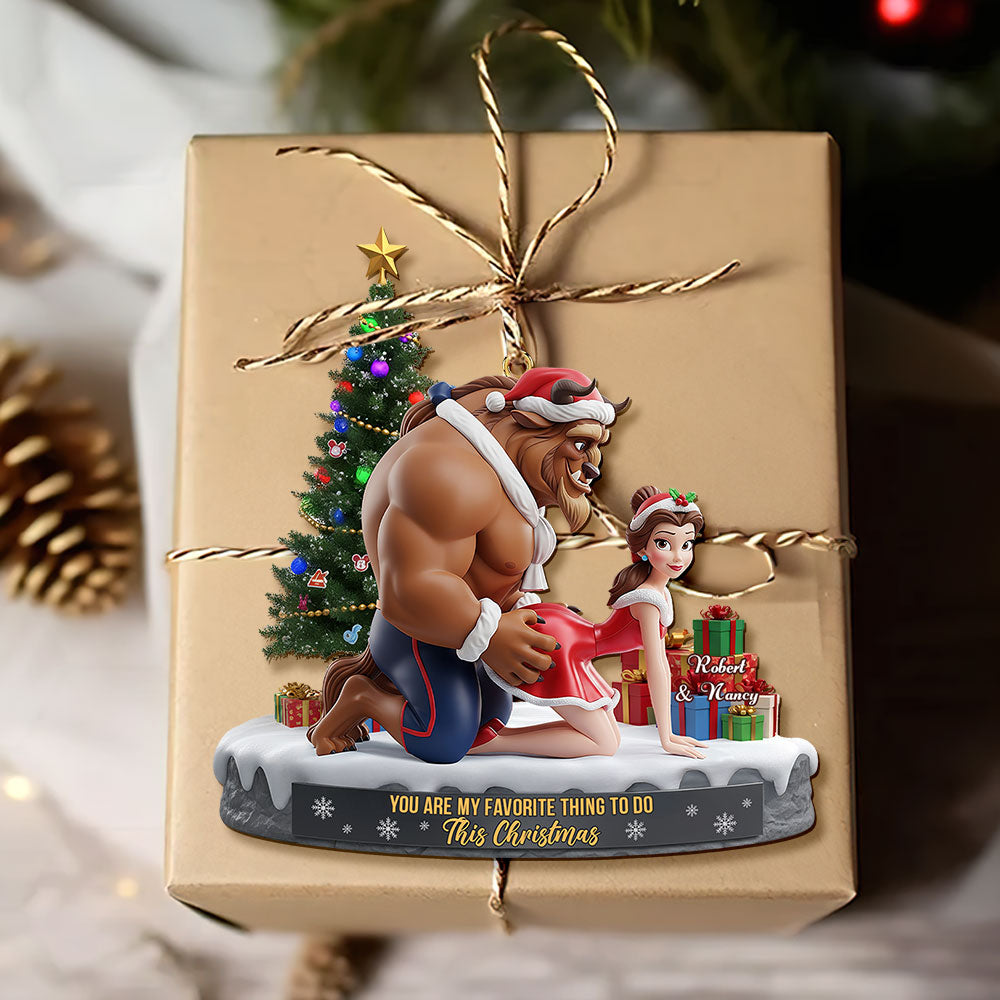 You Are My Favorite Thing To Do This Christmas - Playful Couple Ornament - Personalized Gift For Couples - Image 2