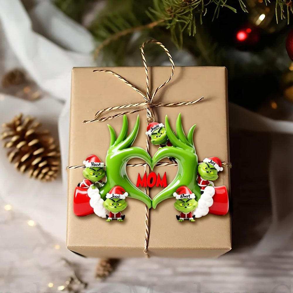 “Celebrating Love & Family” - Fun Love Christmas Ornament - Personalized Gift For Grandma & Family Members - Image 2