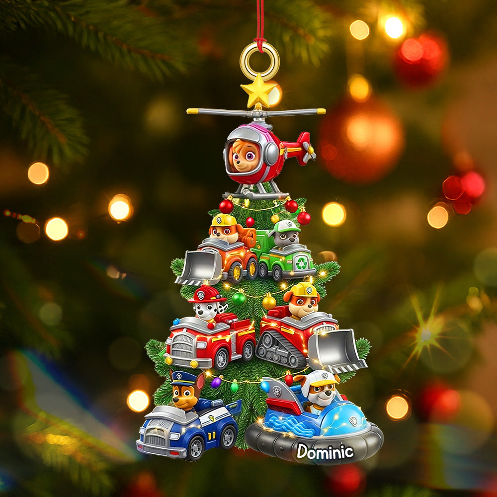 Celebrate The Season With Joy - Personalized Pet Lover Christmas Acrylic Ornament - Custom Gift For Kids, Dog Lovers, Family And Friends