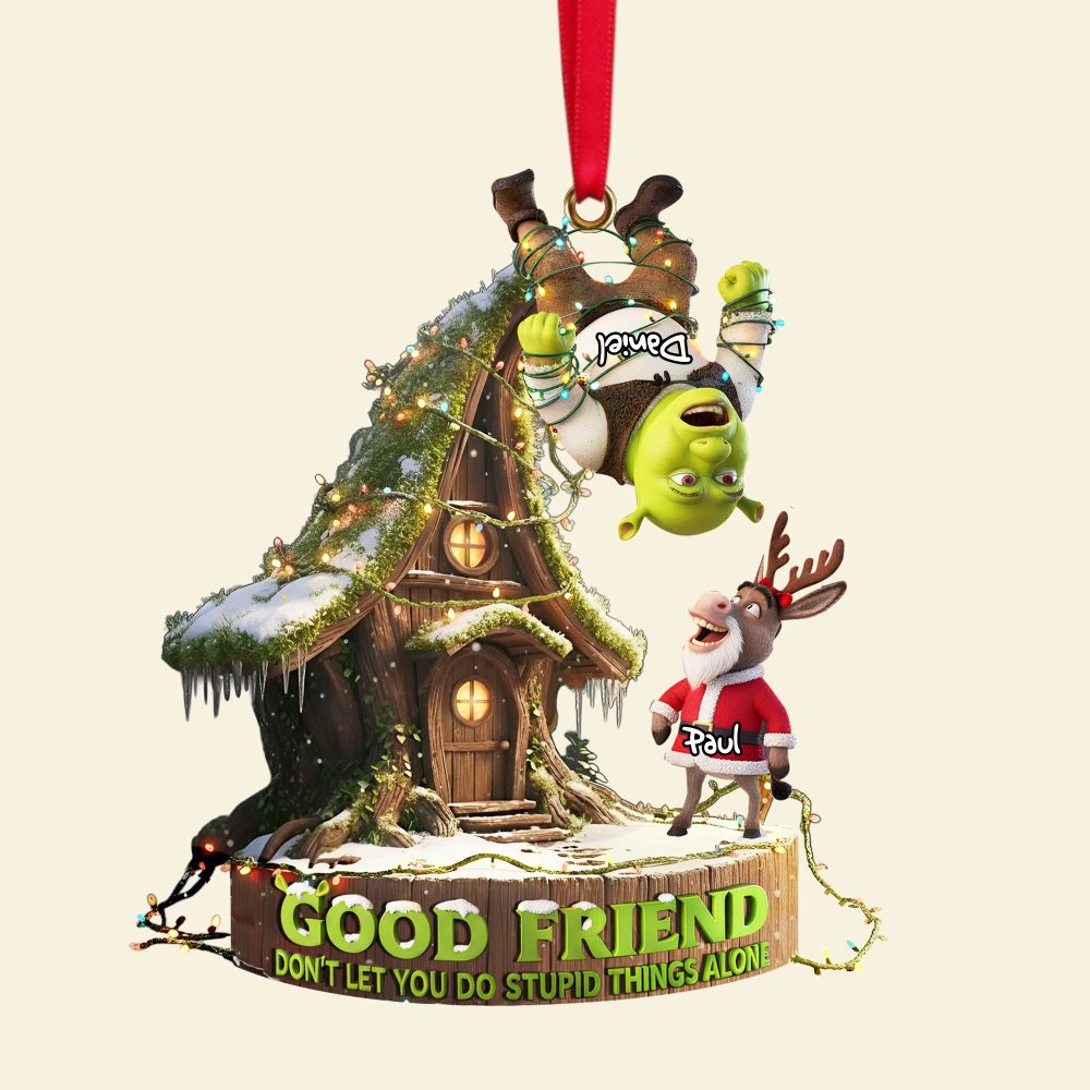 Good Friend, Don'T Let You Do Stupid Things Alone - Funny Friendship Ornament - Personalized Gift For Best Friends - Image 5