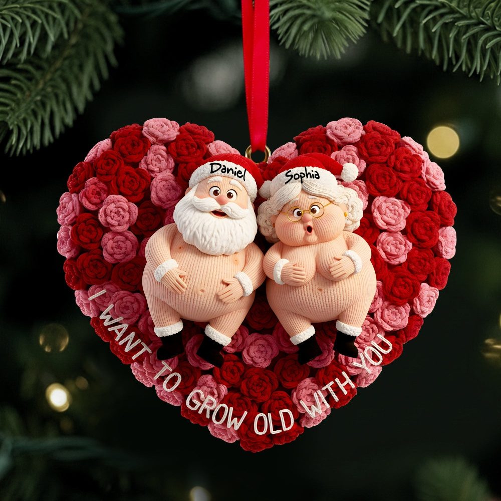 I Want To Grow Old With You - Personalized Growing Old Couple Ornament - Image 2