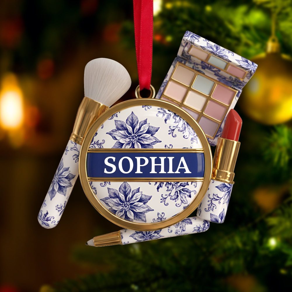 Makeup Kit Christmas Ornament - Personalized Gifts For Makeup Lovers - Image 3