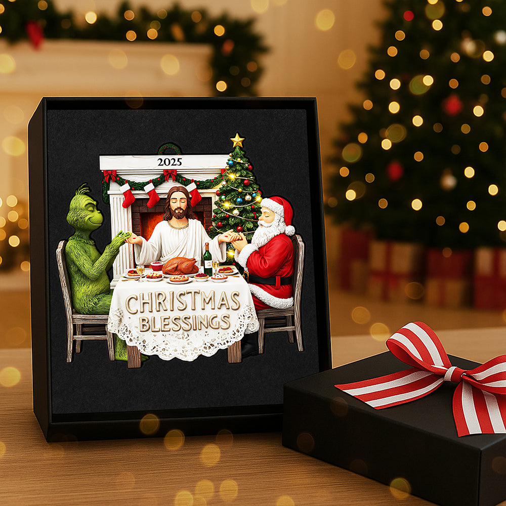 Christmas Blessings - Personalized Gifts For Christians - Unique Christmas Ornament - Image 4