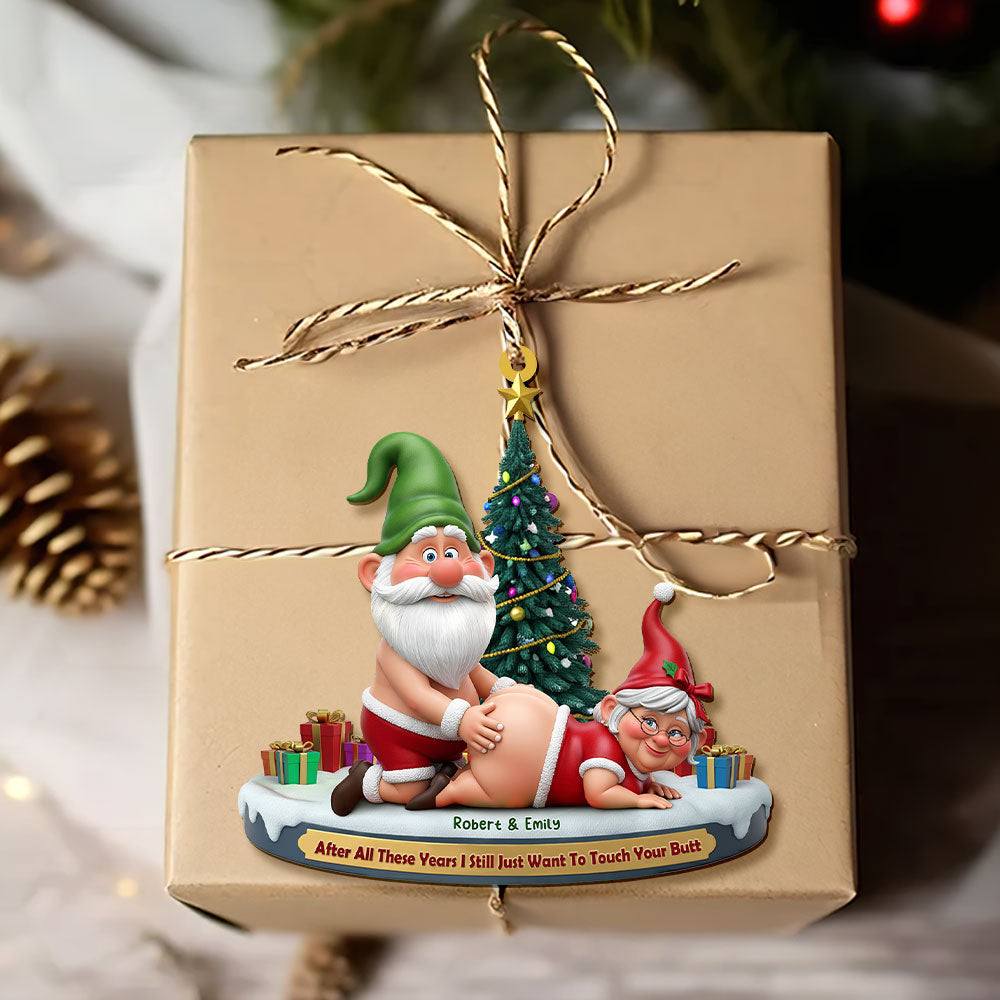 Naughty Old Gnome Couple Ornament - A Personalized Touch For Fun-Loving Couples - Image 3