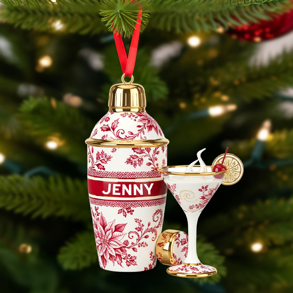 Cheers To Memories – Personalized Christmas Ornament For Bartenders - Image 2