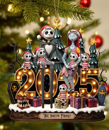 Bring Some Spooky Fun To Your Holidays! - Personalized Spooky Family Ornament For Halloween And Christmas Cheer