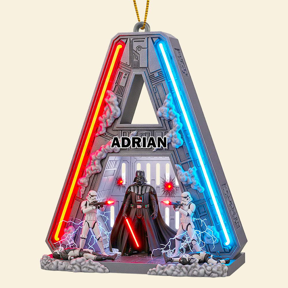 ‘Unleash The Force With Personalized Magic’ - Galaxy Alphabet Troop Christmas Ornament - Custom Gift For Fans And Loved Ones - Image 3