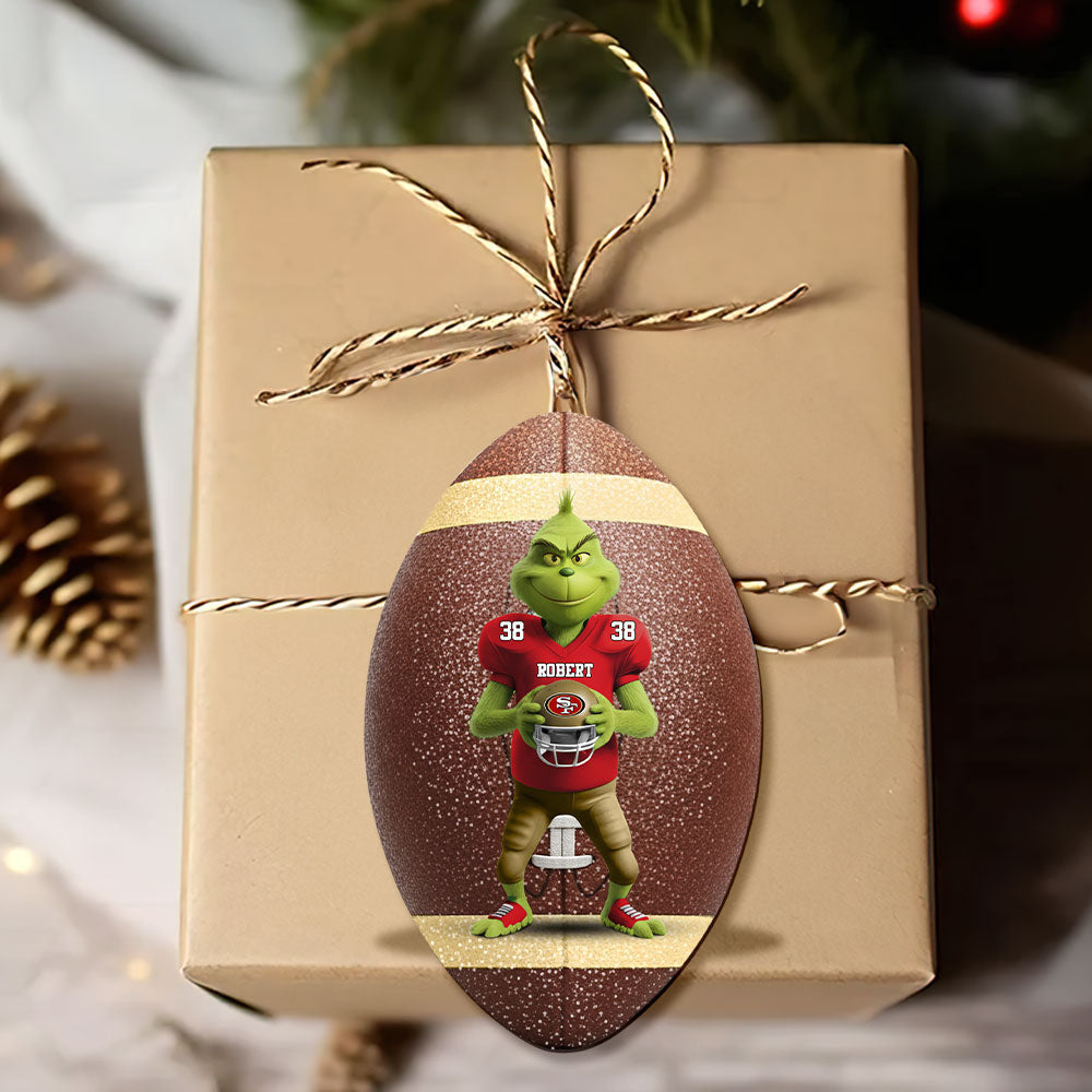 “Bring Joy To Every Game!” - Green Monster Ornament, Personalized Gift For Sports Lovers - Image 4