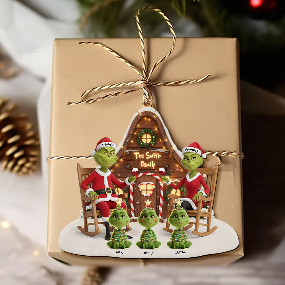 Celebrate Family Togetherness With Our Green Monster Family Ornament - A Personalized Christmas Decoration - Image 4
