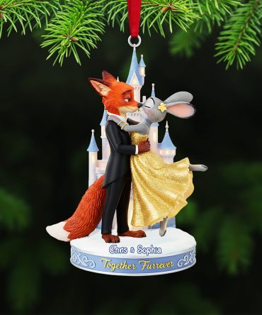 Together Fur-Ever: A Perfect Personalized Keepsake For Lovebirds - Kissing Couple Acrylic Ornament - Custom Gift For Couples, Friends, And Family