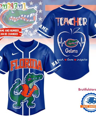 Florida Gators Mascot Teacher Appreciation Month Baseball Jersey