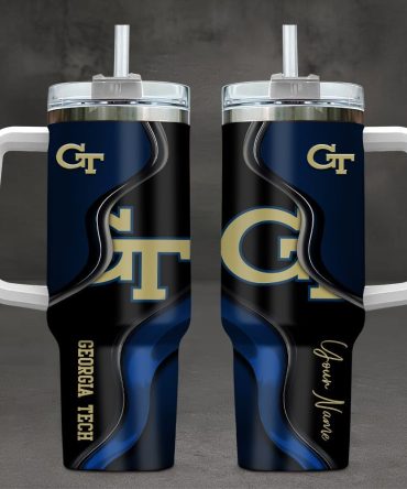 Georgia Tech Yellow Jackets Ncaa Custom Stanley Cup 40 Oz Tumbler With Handle