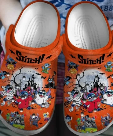 Lilo & Stitch Crocs Spooky Stitch Halloween Clogs - Cozy, Fun & Colorful Footwear For Kids & Adults