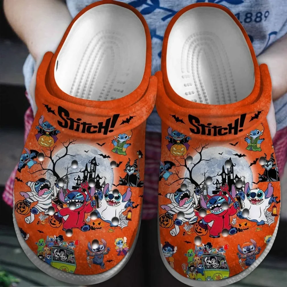 Lilo & Stitch Crocs Spooky Stitch Halloween Clogs - Cozy, Fun & Colorful Footwear For Kids & Adults