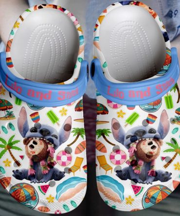 Lilo & Stitch Crocs Colorful Lilo & Stitch Kids' Clogs - Comfortable, Fun Beachwear Shoes
