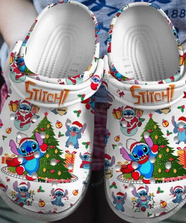 Lilo & Stitch Crocs Festive Stitch Christmas Clogs For Kids – Comfortable & Fun Holiday Footwear