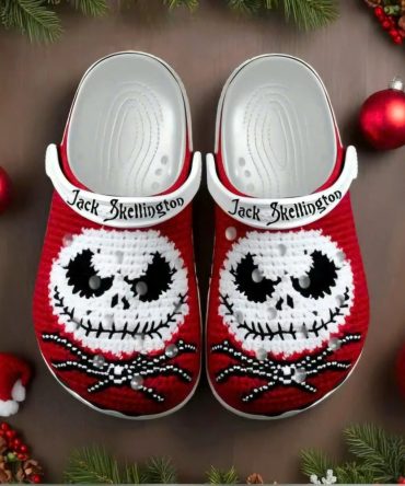 The Nightmare Before Christmas Movies Crocs Jack Skellington Holiday Slippers – Cozy Christmas Clogs For Nightmare Before Christmas Fans