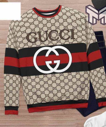 Gucci Black Red 3D Ugly Christmas Sweater