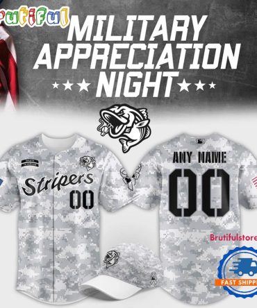 Gwinnett Stripers Military Appreciation Night 2025 Baseball Jersey