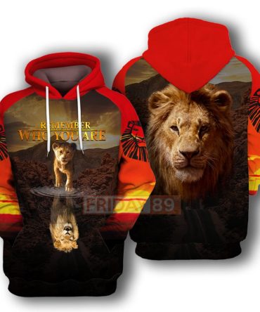 Lk T-Shirt Remember Who You Are Simba Lion Face T-Shirt Cool Disney Hoodie